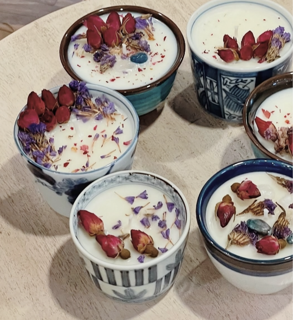 scented candles for women's wellness