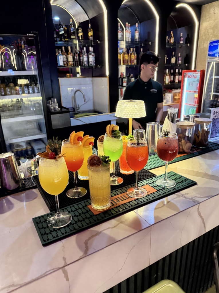 Signature mocktails and wellness drinks at 199X Club Davao.