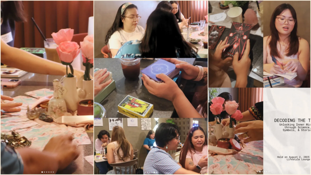 Local creative groups gathering for an inclusive journaling and tarot card workshop session at Chi Lifestyle Lounge Davao.