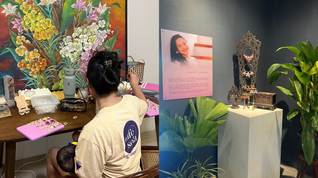Artist workspace and local gallery exhibition display by Slow Made Studio Caprice Ledesma.