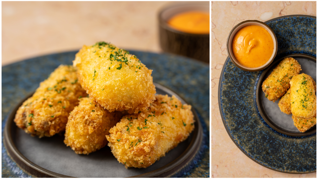 Golden crispy Lengua Fritters with spicy mayo dip on the Got Soul MNL menu